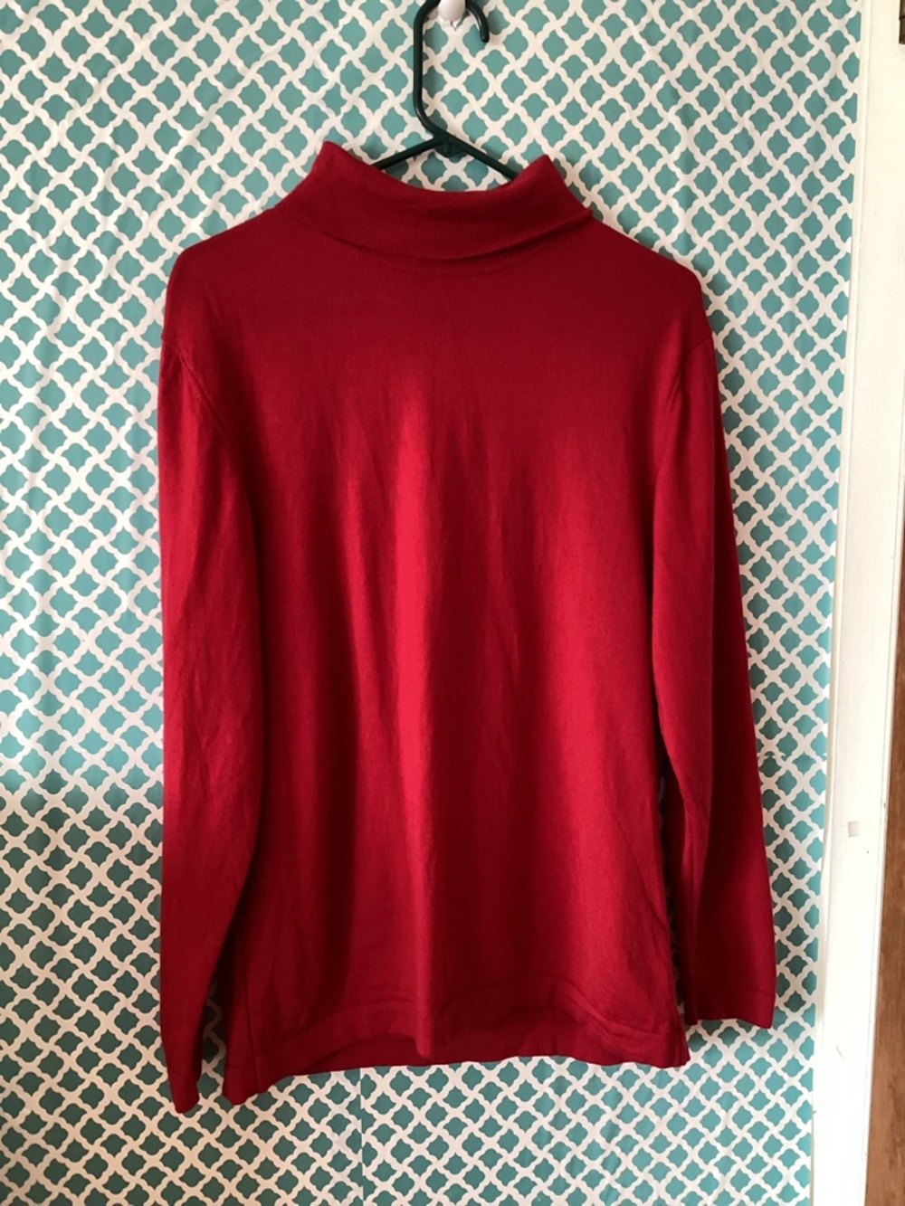 Geiger Collection Women's Red Turtleneck Sweater Pure New Wool Size 44